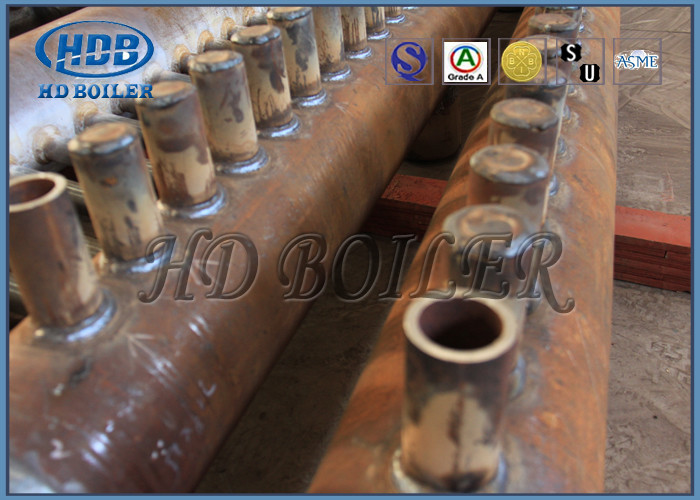 ASME Certification Boiler Manifold Headers, Carbon Steel Boiler Fired Boiler Parts สำหรับโรงไฟฟ้า