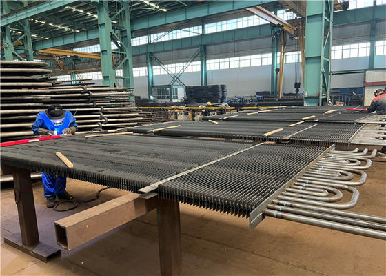 โลหะผสมเหล็กเชื่อมหม้อไอน้ำ Fin Tube Coal Fired Steam Stack Economizer Coil